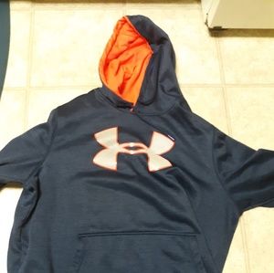 2XL Blue and Orange Under Armour Sweatshirt